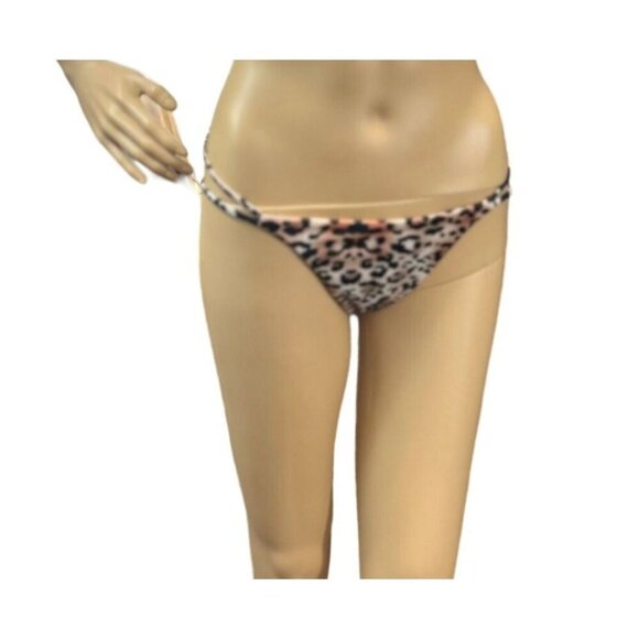 (6 for $25)L.A. HEARTS Strappy Side Leopard Print Bikini Bottom size medium - Picture 2 of 7